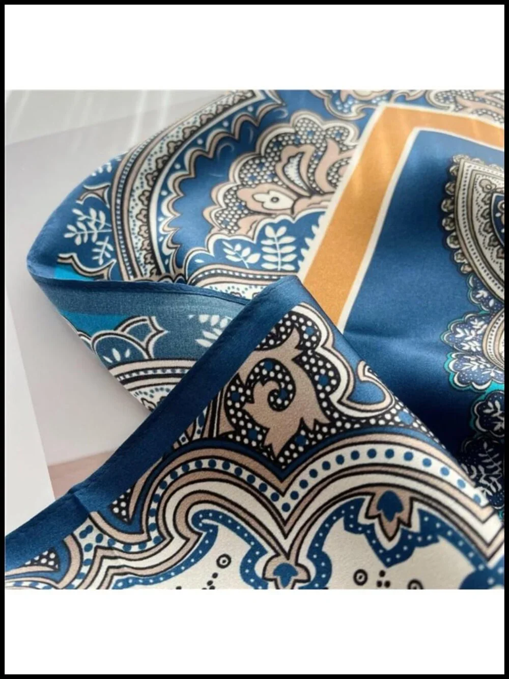 100% Pure Mulberry Silk Scarf 35x35 Large Square Lightweight Headscarf Hair